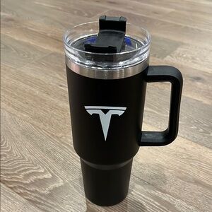 Authentic Tesla Black Travel Mug. NWT.